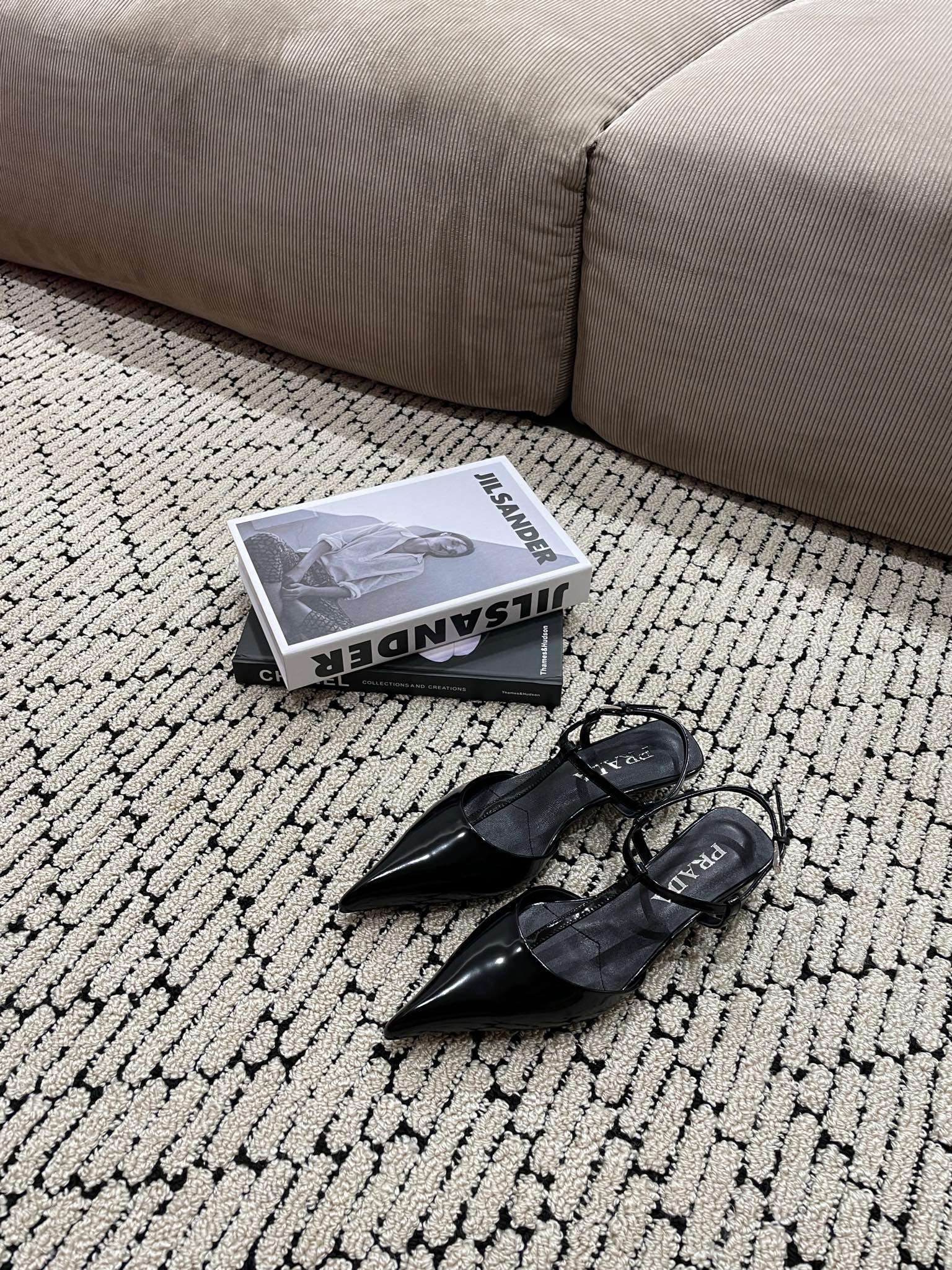 PRA PATENT LEATHER SLINGBACK PUMPS BLACK