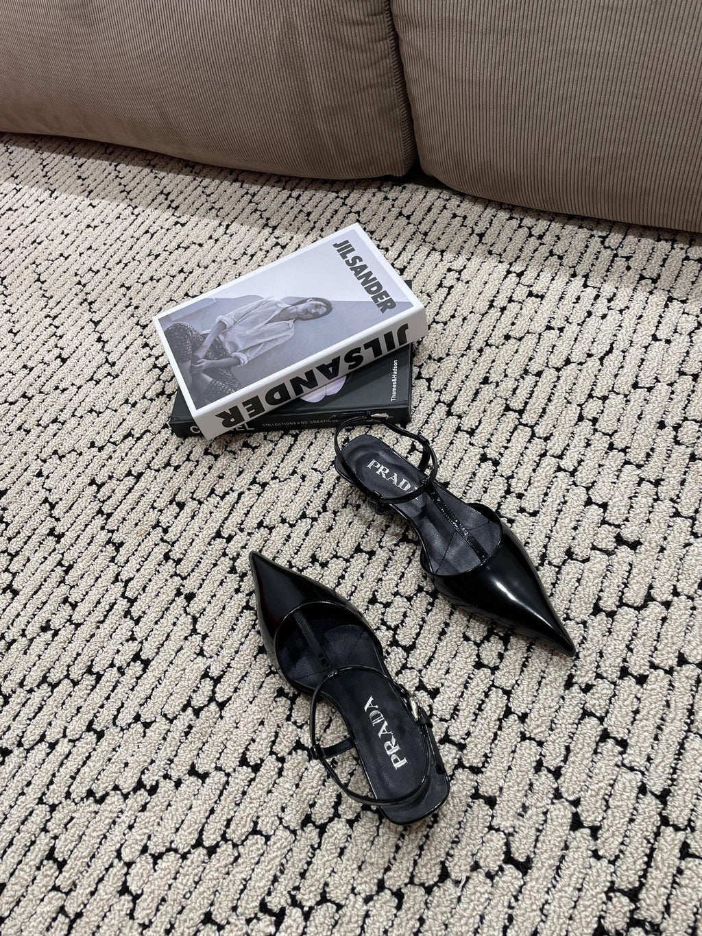 PRA PATENT LEATHER SLINGBACK PUMPS BLACK