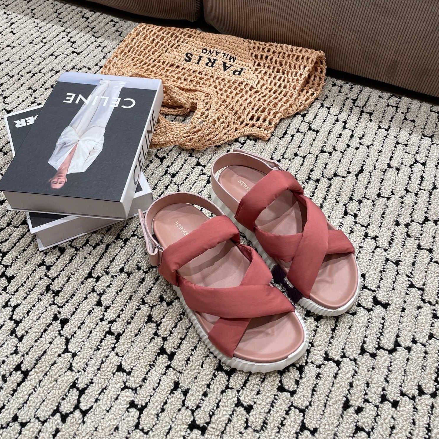 ELECTRIC SANDAL ROUGE CALFSKIN