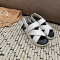 ELECTRIC SANDAL BLACK MIX CREAMY WHITE CALFSKIN