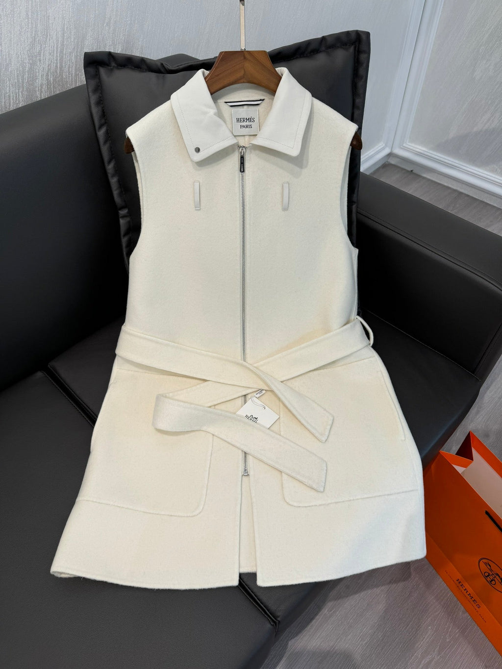 HERMES 25S MID-LENGTH CASHMERE COAT 284