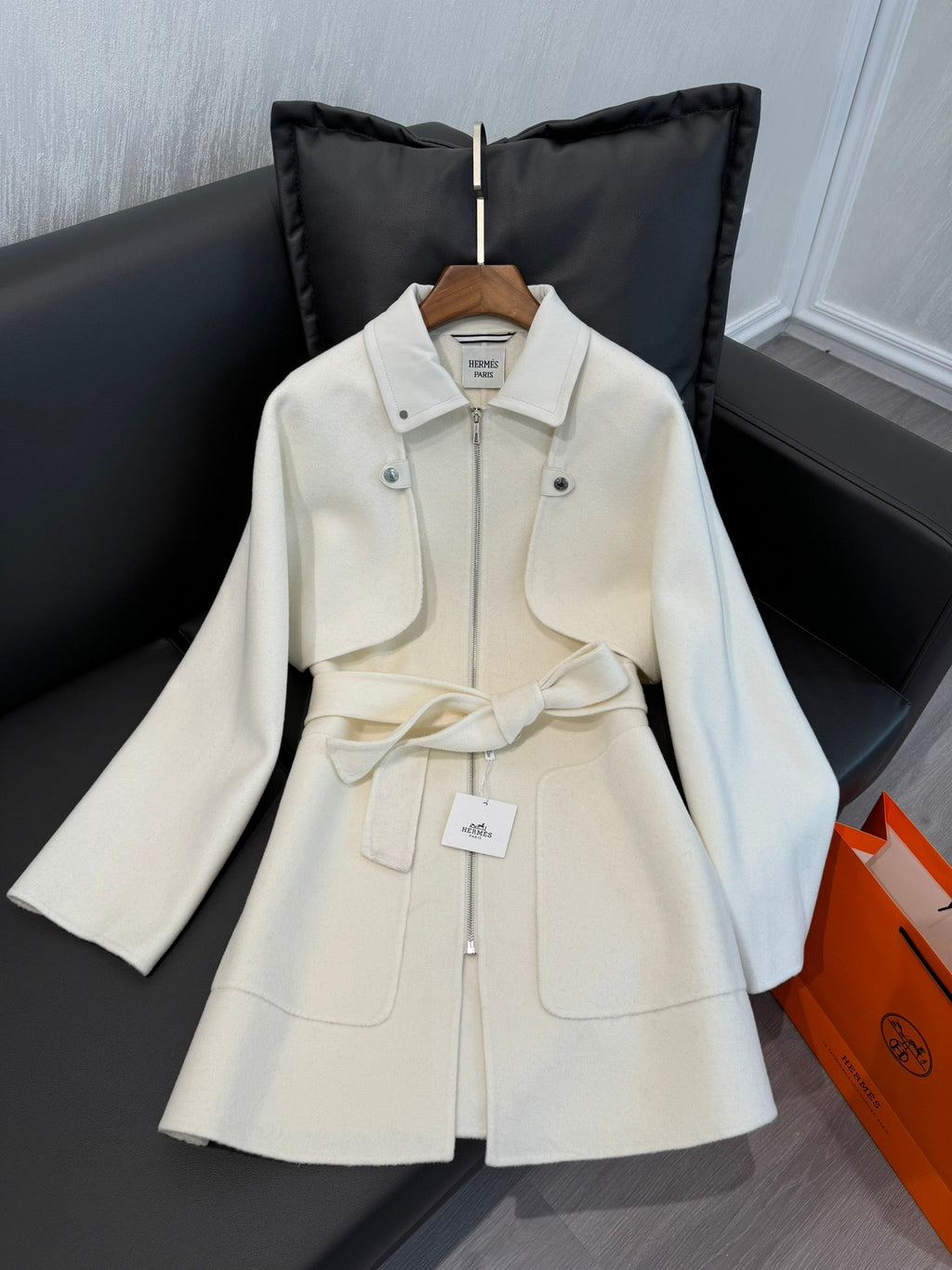 HERMES 25S MID-LENGTH CASHMERE COAT 284