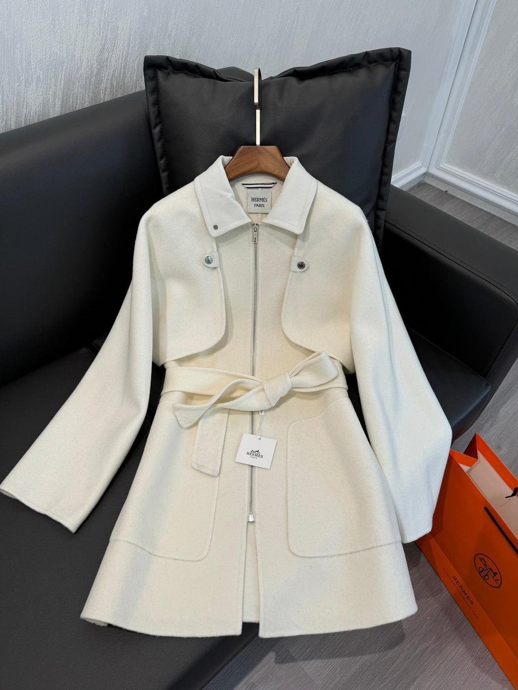 HERMES 25S MID-LENGTH CASHMERE COAT 284
