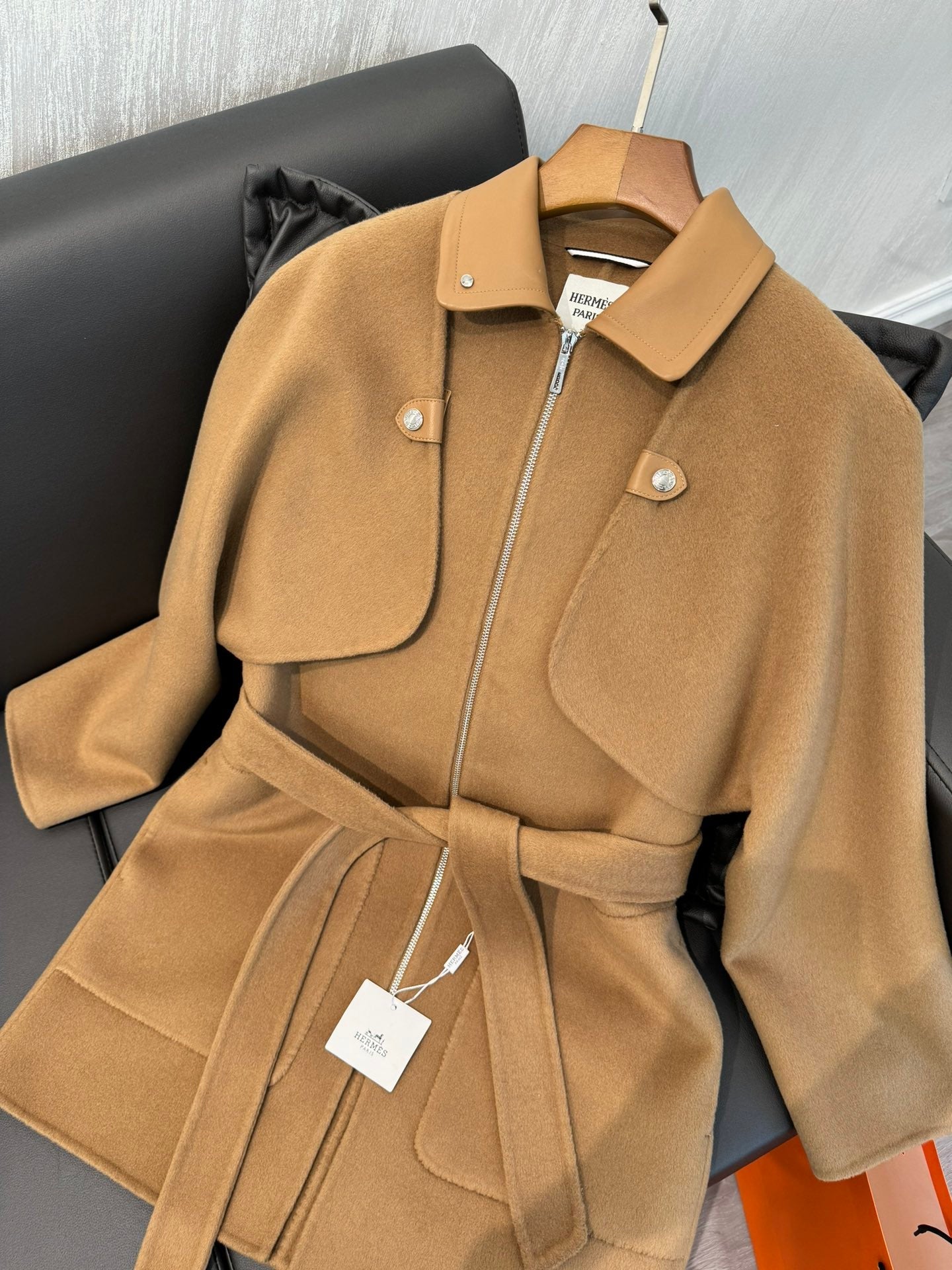 HERMES 25S MID-LENGTH CASHMERE COAT 285