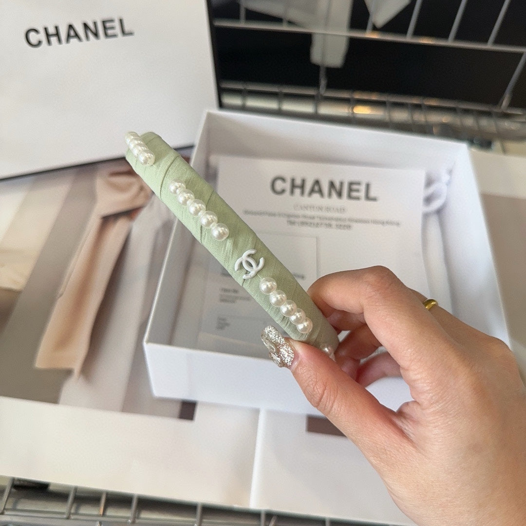 HEADBAND GREEN PASTEL SILK 168620