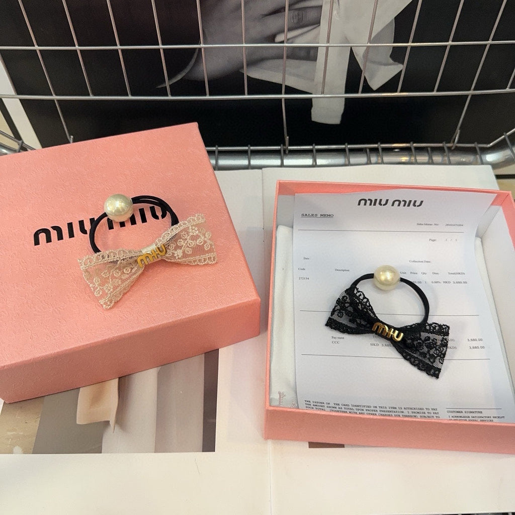 SCRUNCHIE IN BLACK LACE AND SPANDEX FABRIC 250458