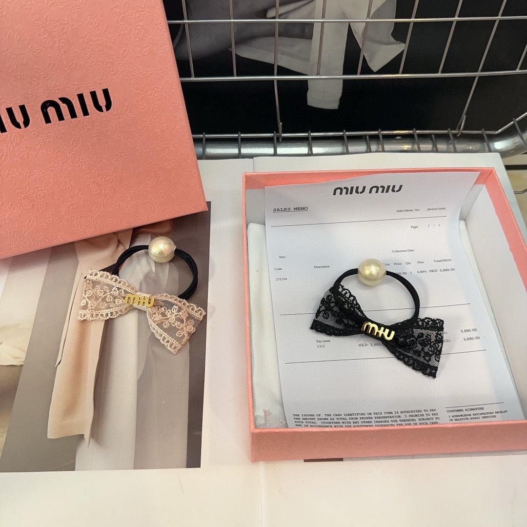 SCRUNCHIE IN BLACK LACE AND SPANDEX FABRIC 250458