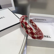 CHERRY RED MIX WHITE WOOL HAIRBAND 412546
