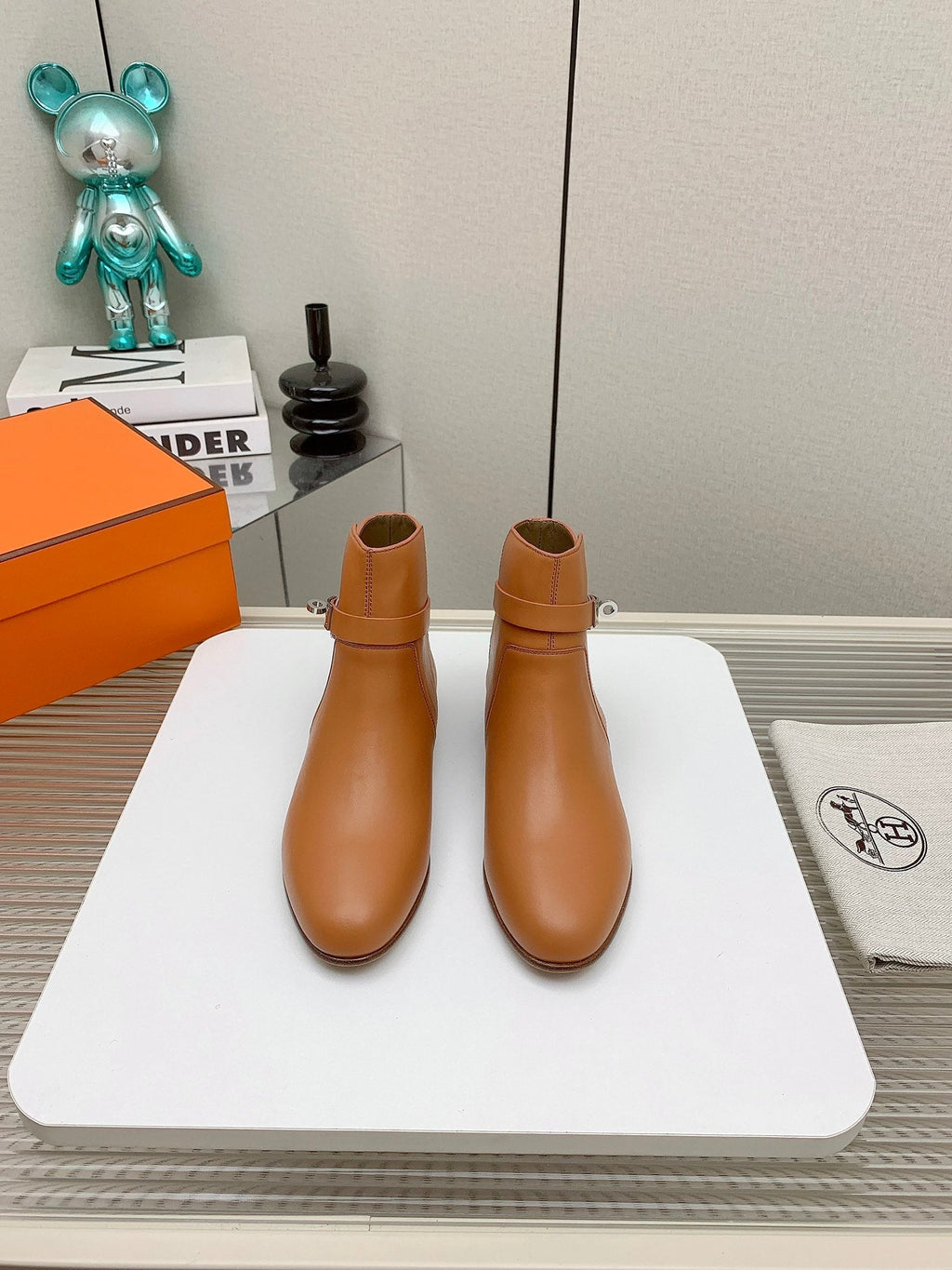 WOMEN'S NEO ANKLE BOOT IN BRONZE BROWN CALFSKIN