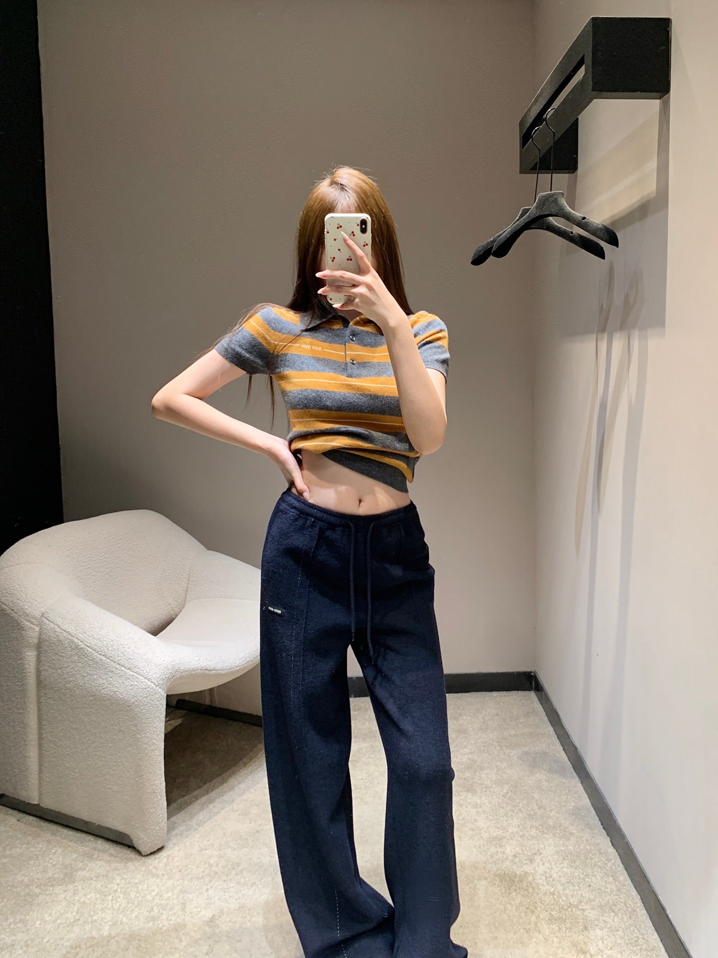 MIUMIU WIDE-LEG PANTS STYLE 656
