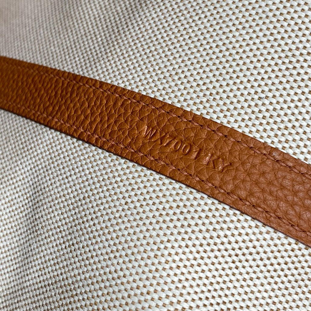 GARDEN PARTY 36 IN VIBRANT TOILE H CANVAS GOLD CALFSKIN ABSTRACT BLOCKS PRINT