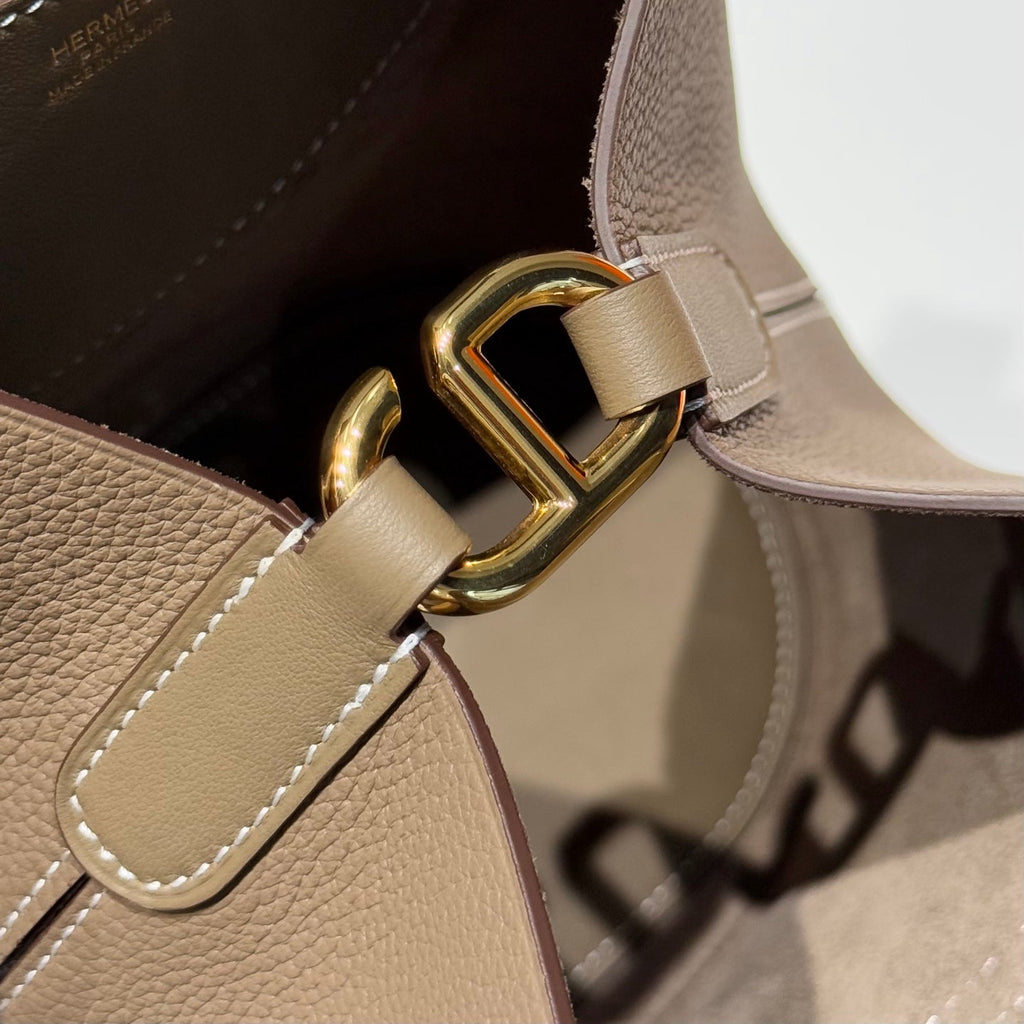 IN THE LOOP 18 IN ETOUPE TOGO CALFSKIN GOLD HARDWARE