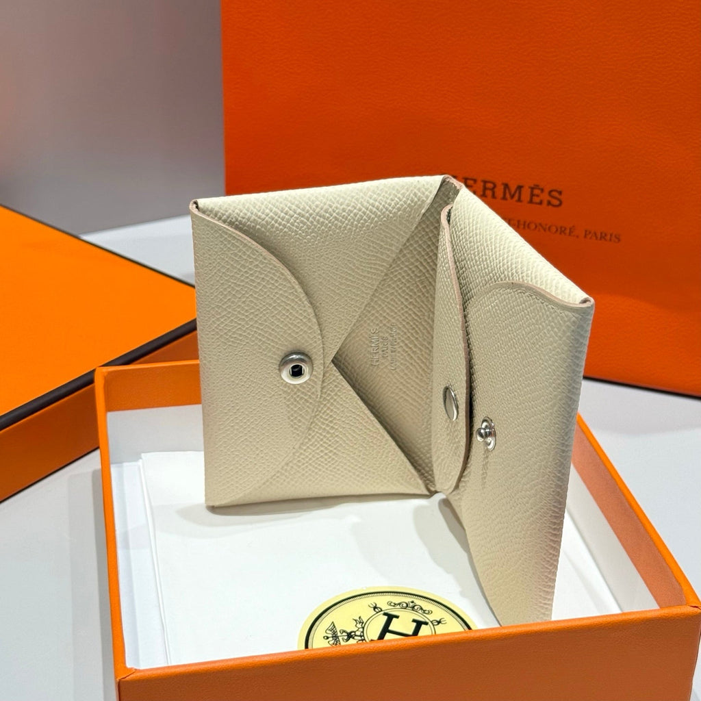 CALVI DUO COMPACT CARD HOLDER IN NATA EPSOM CALFSKIN