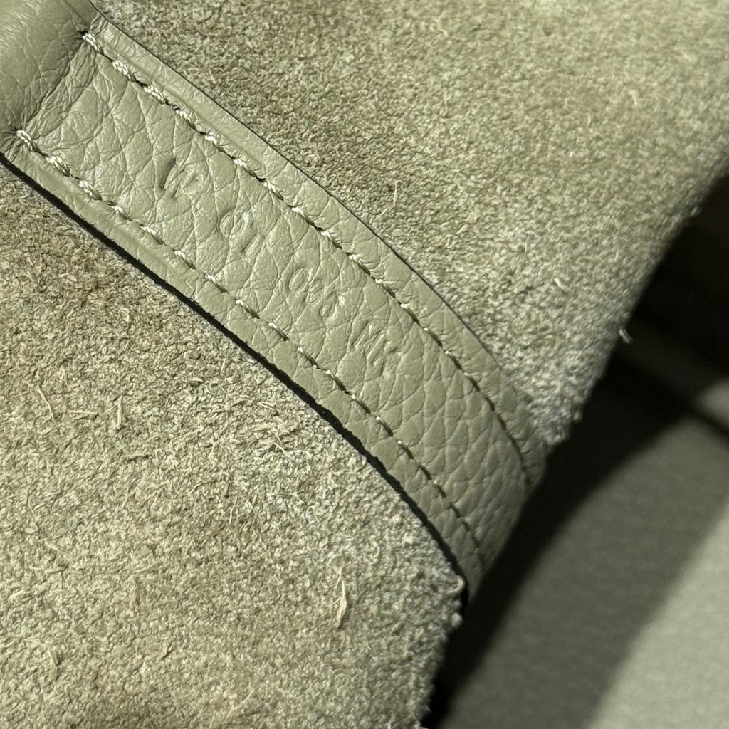 HERMES 25S PICOTIN LOCK 18 IN CROMWELL GRAY CALFSKIN GOLD HARDWARE