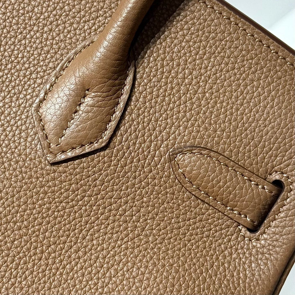 25S HERMES BIRKIN 30 IN COFFEE CALFSKIN GOLD HARDWARE