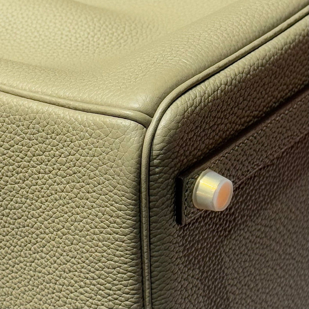 25S HERMES BIRKIN 30 IN CROMWELL GRAY CALFSKIN GOLD HARDWARE