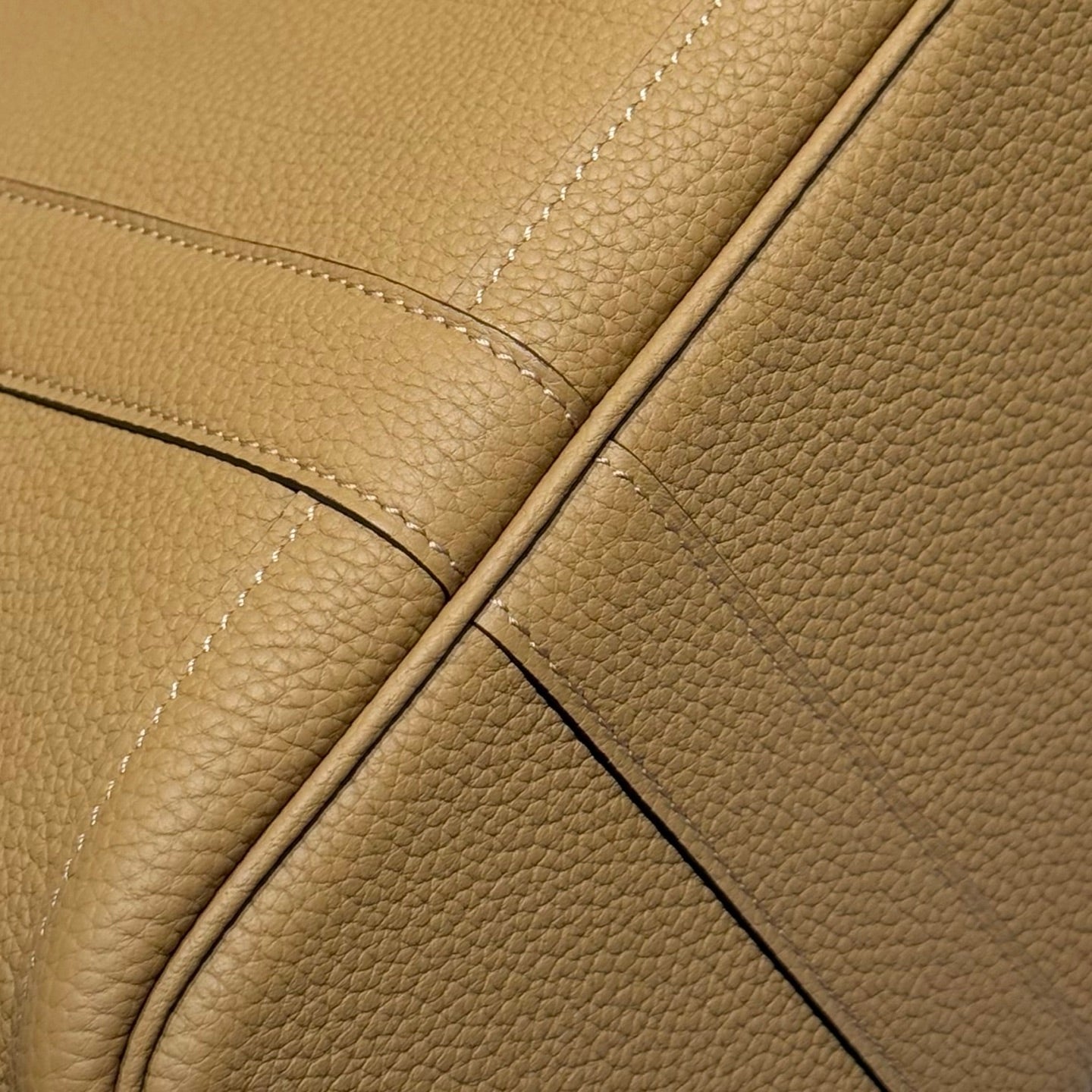 HERMES 25S GARDEN PARTY 30 IN CARAMEL CALFSKIN