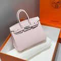 HERMES 25S MEDIUM BIRKIN 25 IN PINK BABY CALFSKIN SILVER HARDWARE