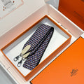 25S HERMES BAG STRAP MULTICOLOR 85 IN CANVAS SILVER HARDWARE