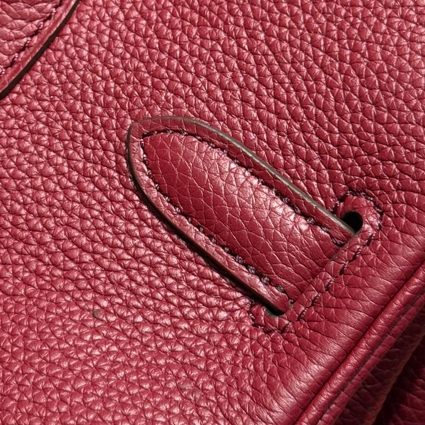 HERMES 25S SHOULDER BIRKIN 29 IN BURNT RED CALFSKIN GOLD HARDWARE