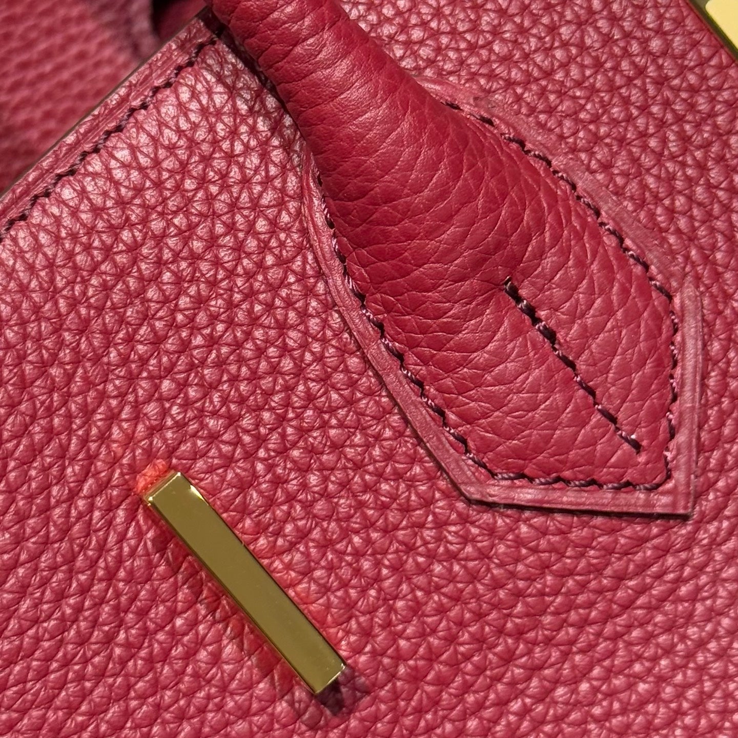 HERMES 25S SHOULDER BIRKIN 29 IN BURNT RED CALFSKIN GOLD HARDWARE
