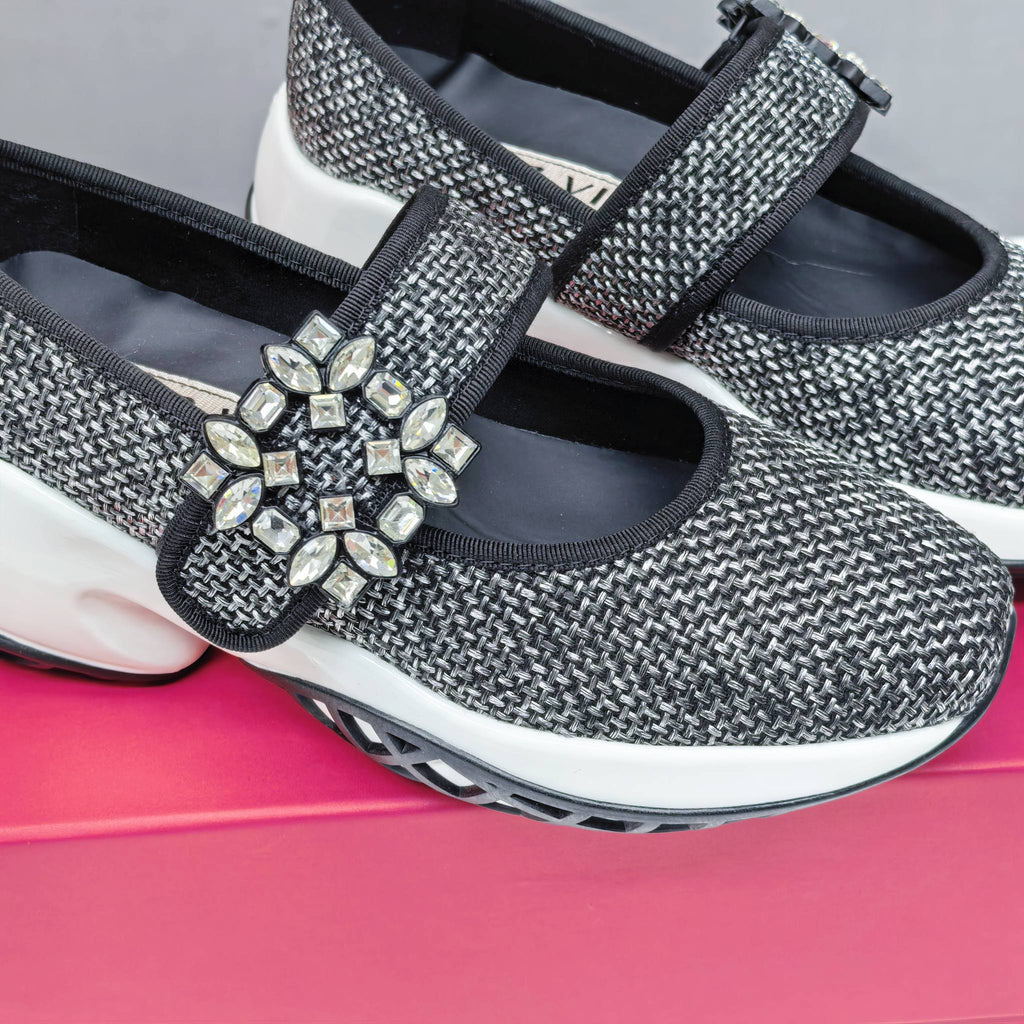 VIV' RUN BABIES SNEAKERS IN BLACK LUREX