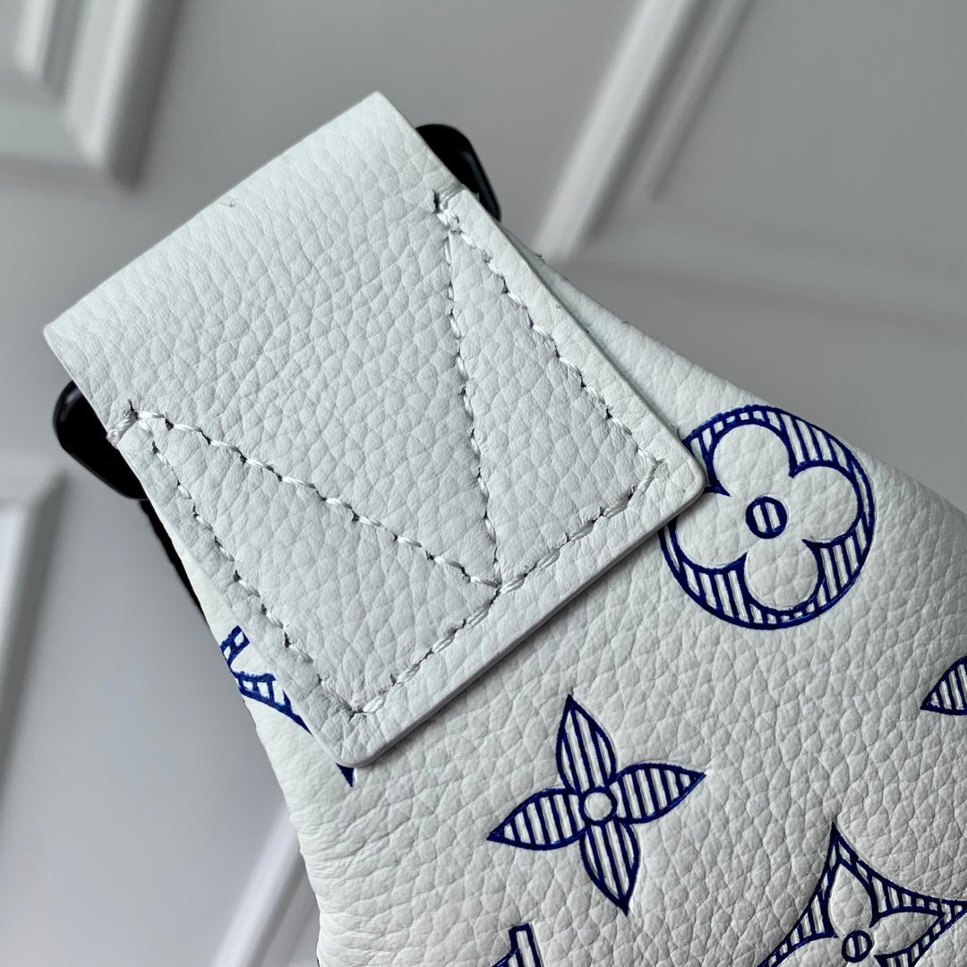 RUSH BUMBAG 30 IN WHITE MONOGRAM SHADOW CALFSKIN