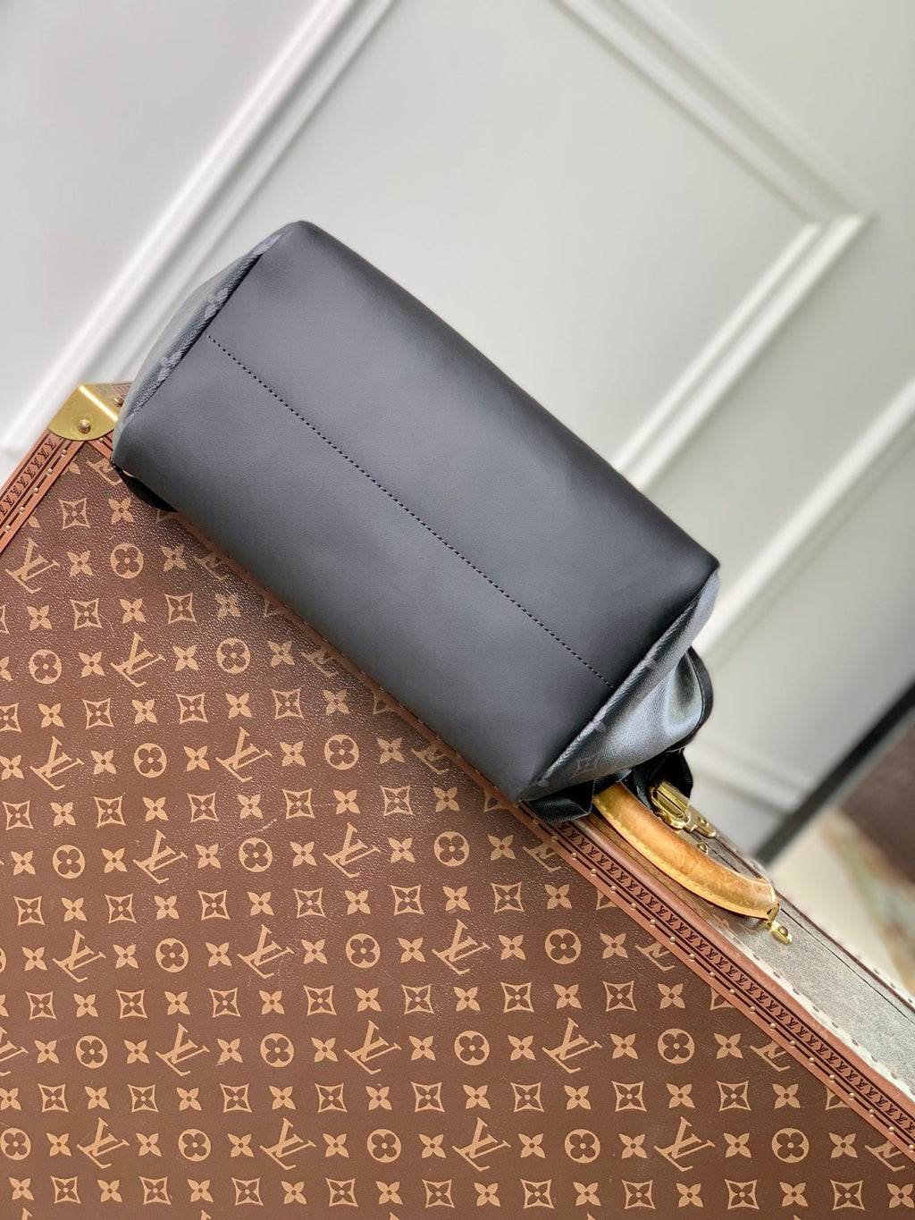 GETAWAY BACKPACK 50 IN BLACK MONOGRAM ECLIPSE CANVAS AND CALFSKIN