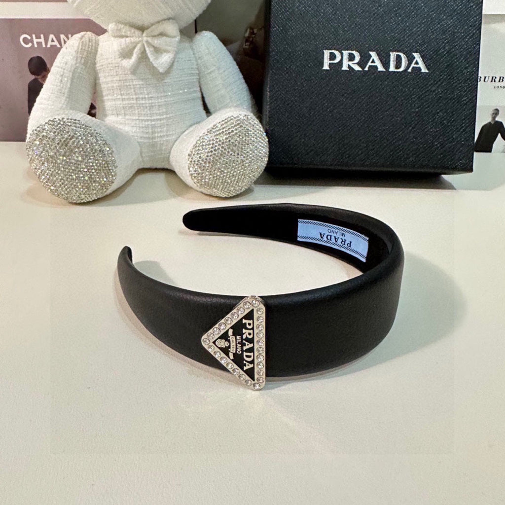 BLACK CALFSKIN HAIRBAND 154897