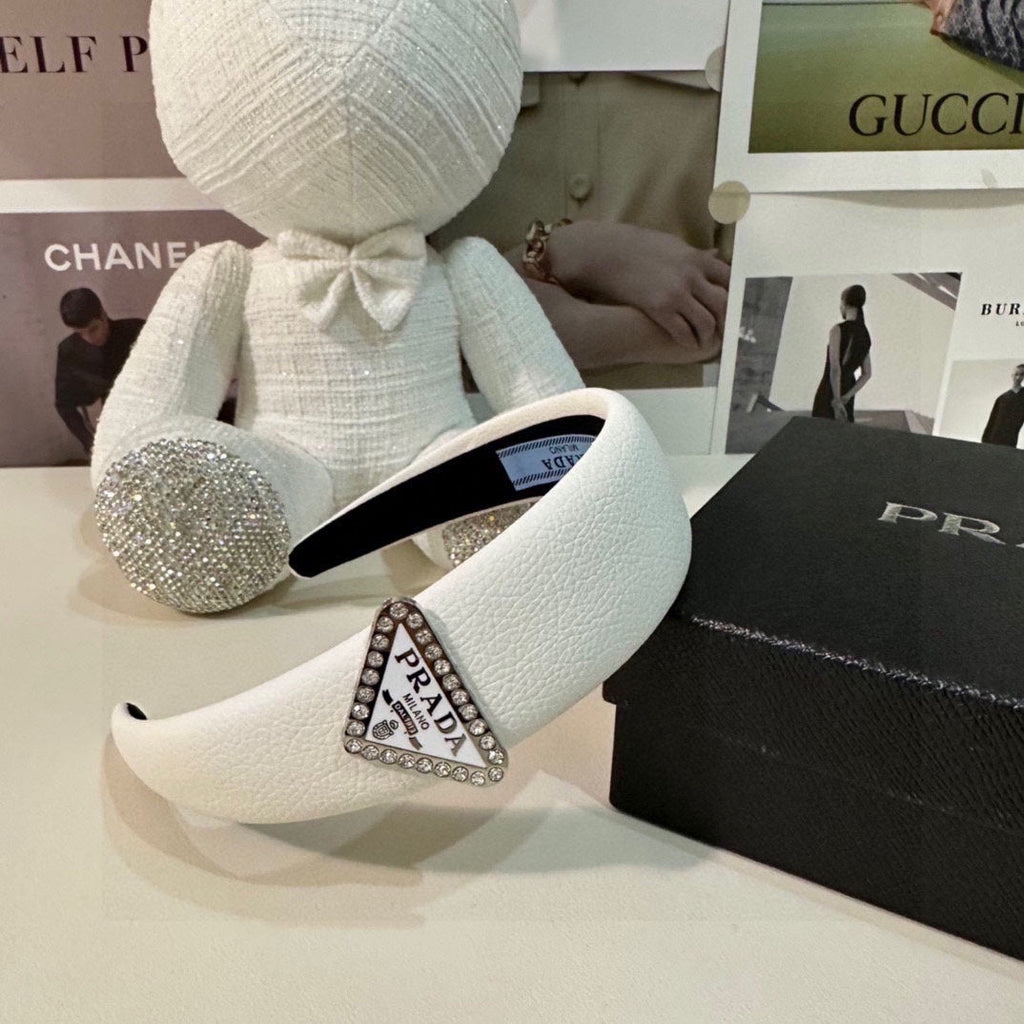 WHITE CALFSKIN HAIRBAND 154898