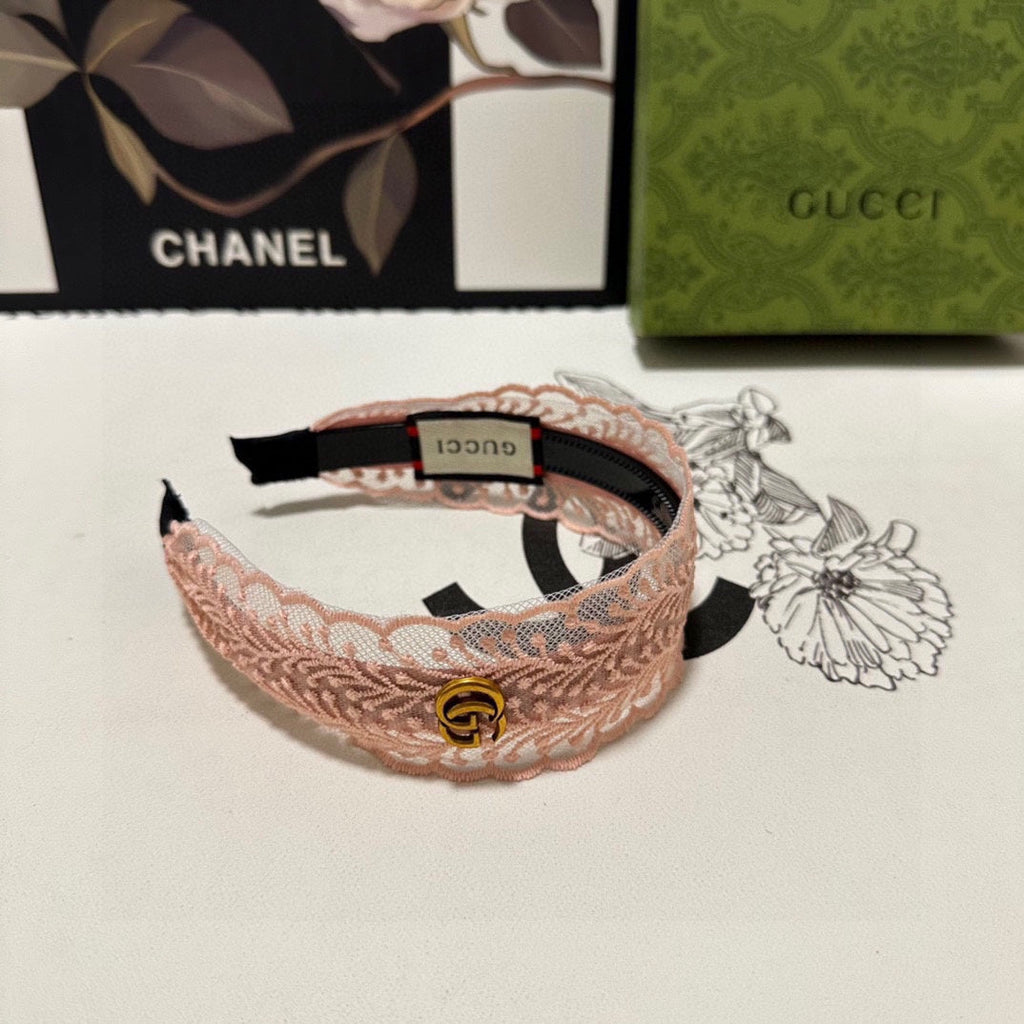 HAIRBAND IN LIGHT PINK LACE 295831