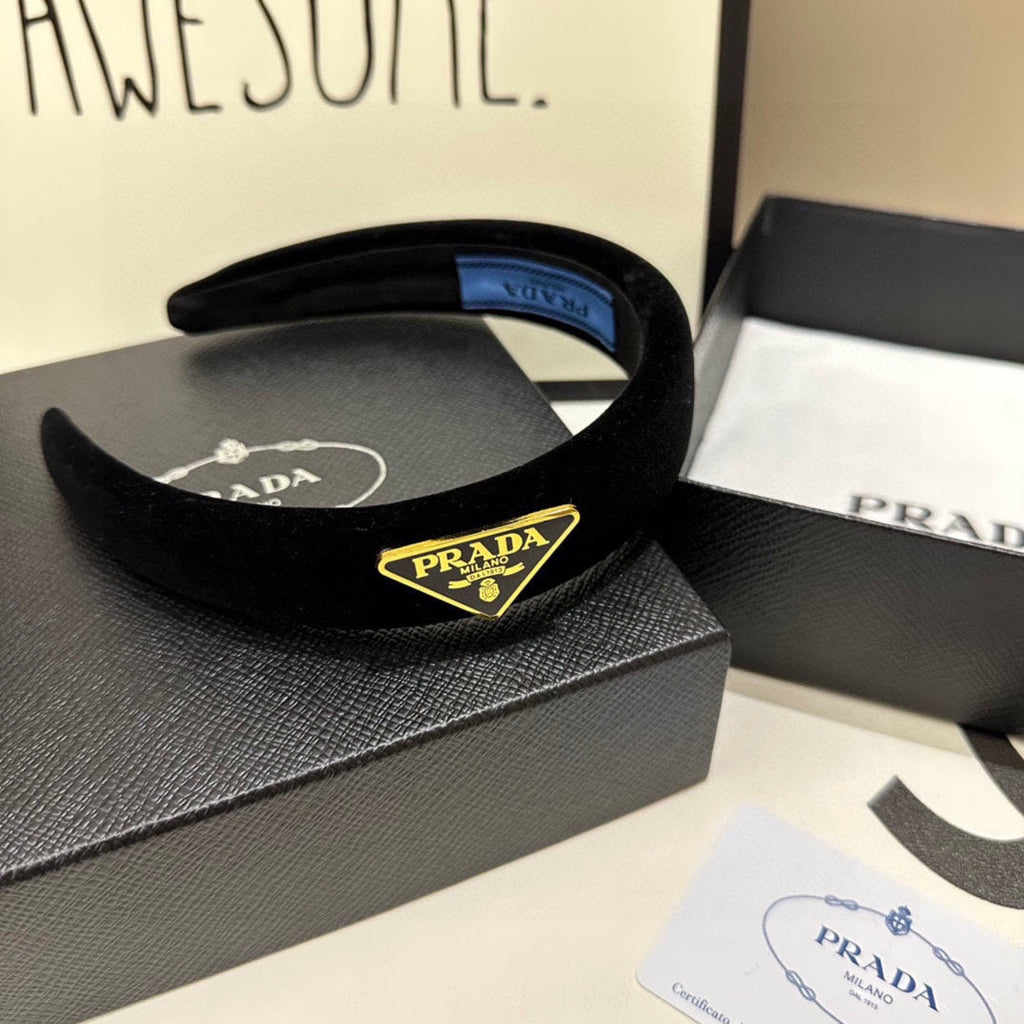 THICK HEADBAND IN BLACK VELVET 299364