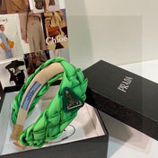 GREEN FABRIC BRAIDED HAIRBAND 344761