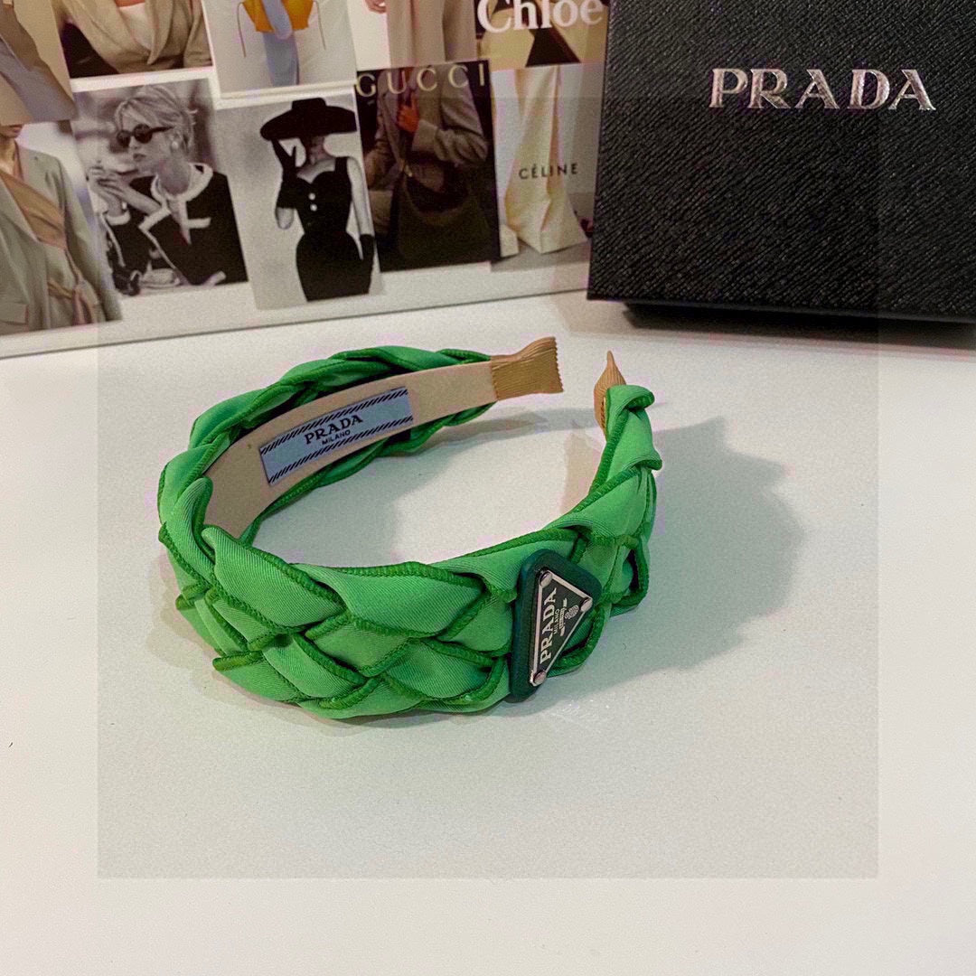 GREEN FABRIC BRAIDED HAIRBAND 344761