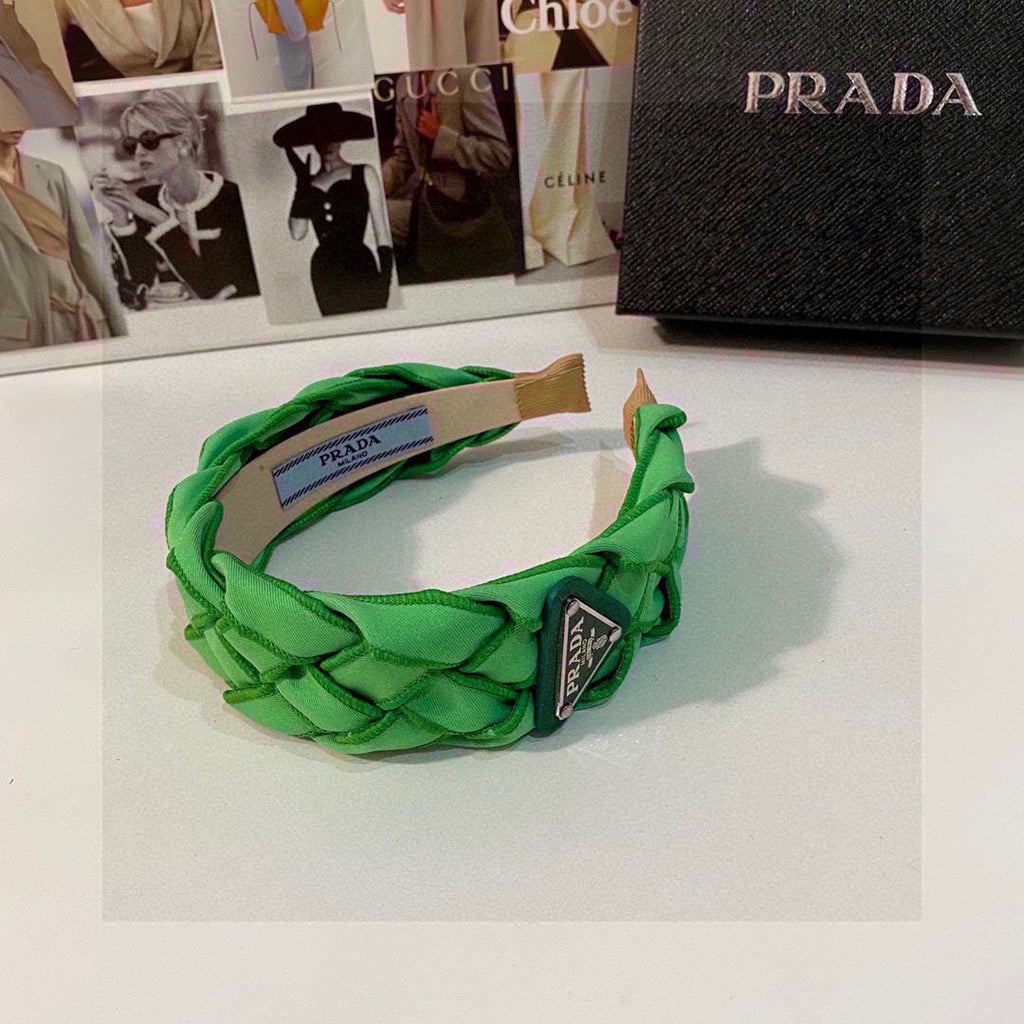 GREEN FABRIC BRAIDED HAIRBAND 344761