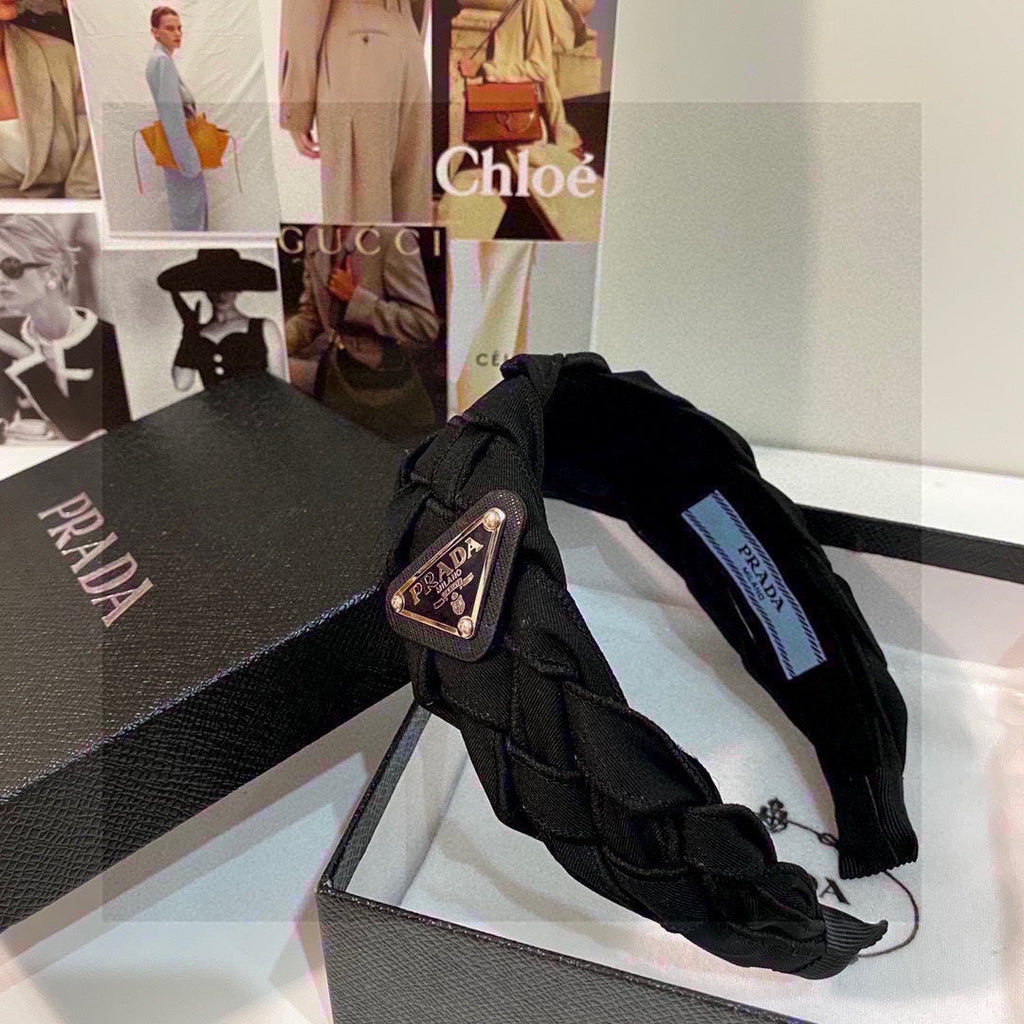 BLACK FABRIC BRAIDED HAIRBAND 344762