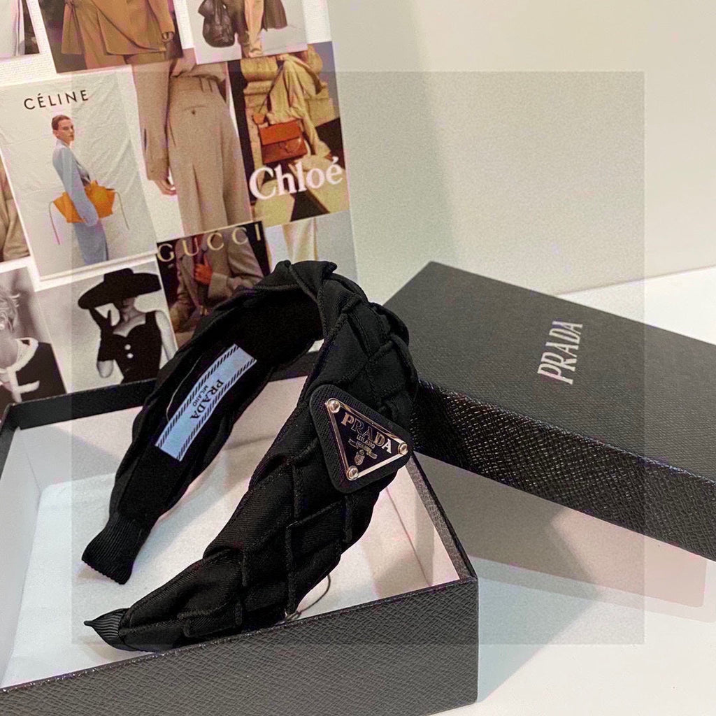 BLACK FABRIC BRAIDED HAIRBAND 344762