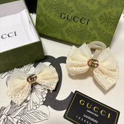 SET CLAW CLIP AND HAIR CLIP IN WARM WHITE LACE AND CHIFFON 355247