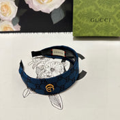 BLUE MONOGRAM CANVAS HAIRBAND 369306