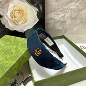 BLUE MONOGRAM CANVAS HAIRBAND 369306