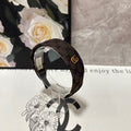 CHOCOLATE MONOGRAM CANVAS HAIRBAND 369308