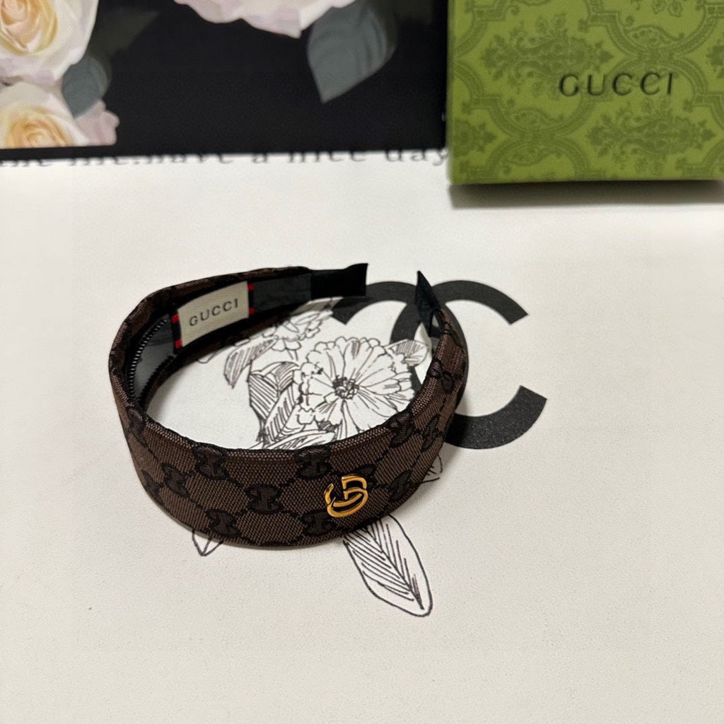 CHOCOLATE MONOGRAM CANVAS HAIRBAND 369308