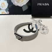HAIRBAND IN PALE GRAY KNITTED WOOL 381467