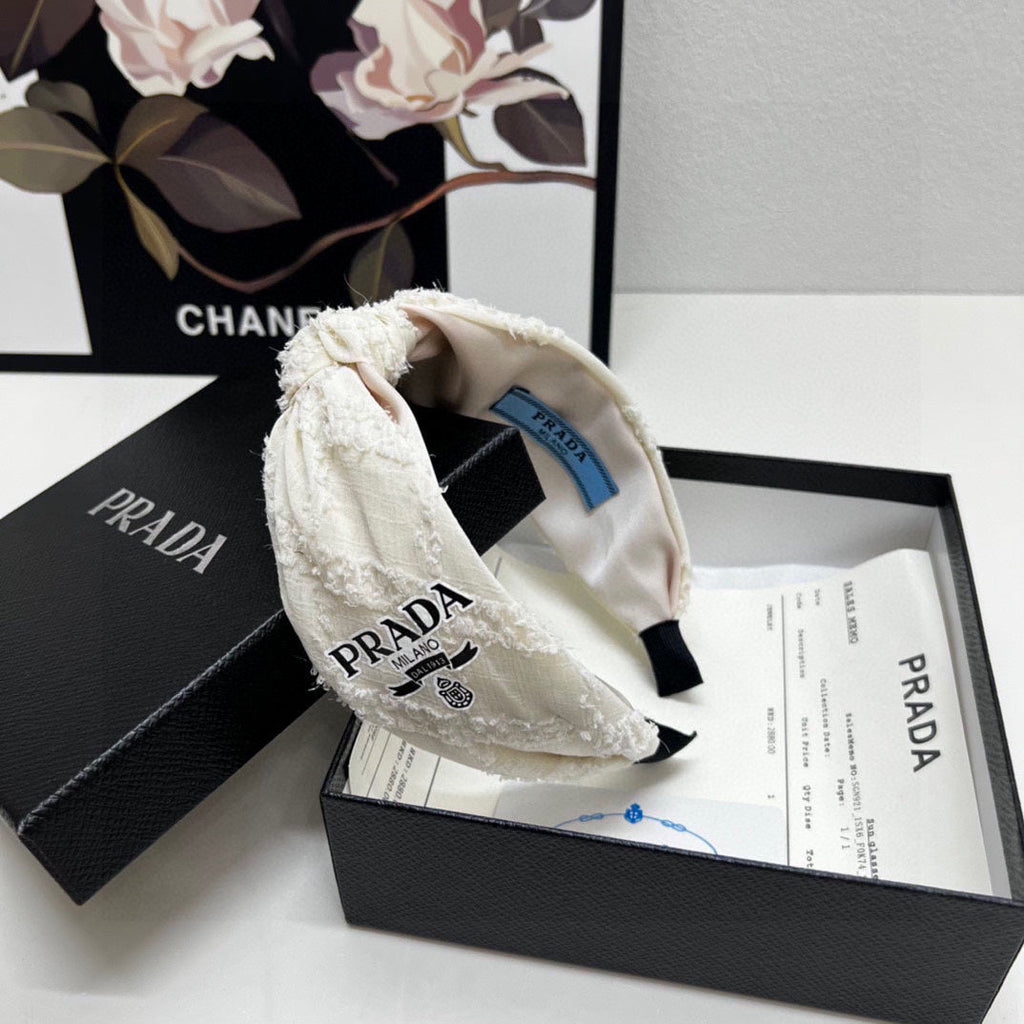 HAIRBAND IN IVORY WHITE FABRIC 381469