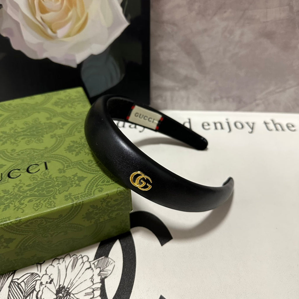 HEADBAND IN BLACK SHINY LAMBSKIN 406128