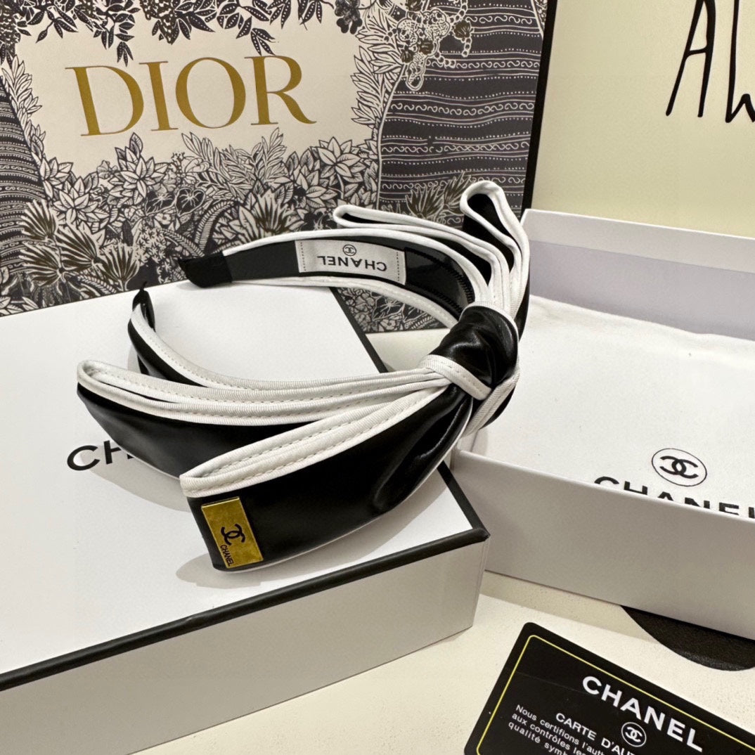 BLACK MIX WHITE SILK HAIRBAND 412467