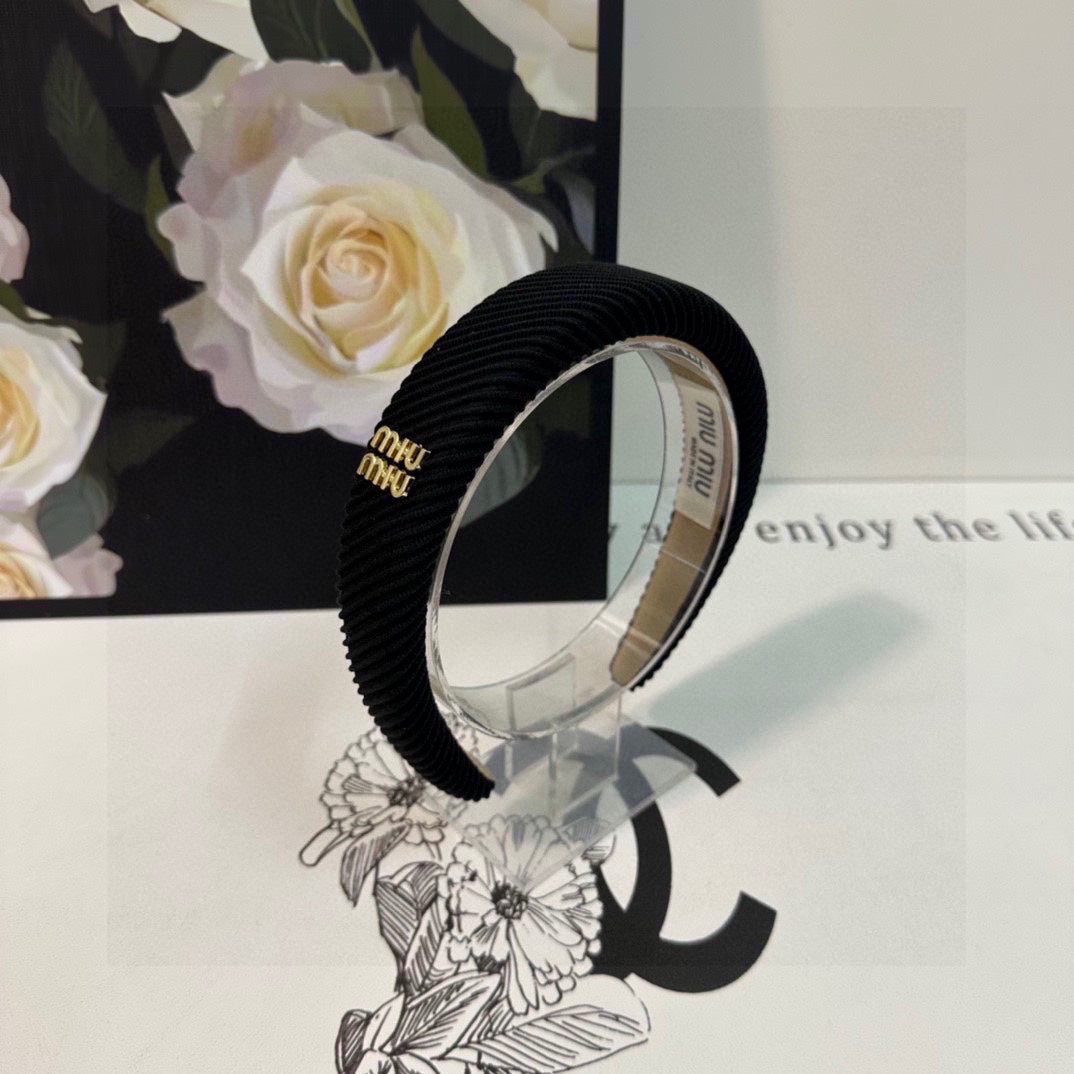 THICK HEADBAND IN BLACK CORDUROY 412476