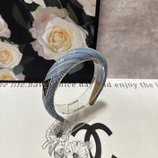 THICK HEADBAND IN BLUE MIX WHITE KNITTED FABRIC 432807