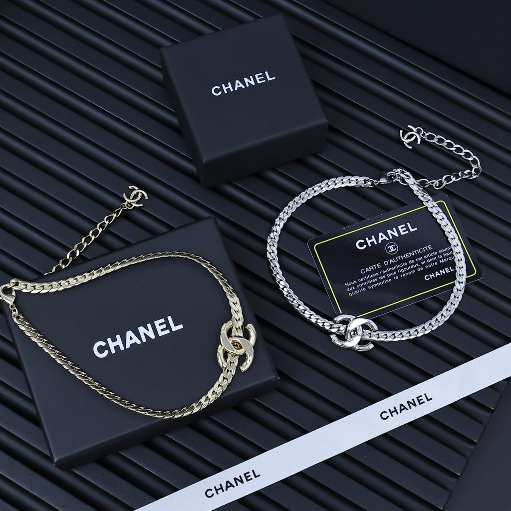 25S MIRROR CHAIN DOUBLE C NECKLACE