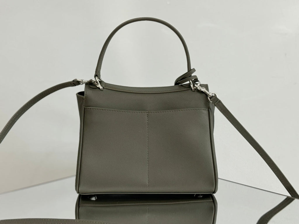 RODEO MINI BAG 22 IN KHAKI GREEN SMOOTH CALFSKIN SILVER HARDWARE
